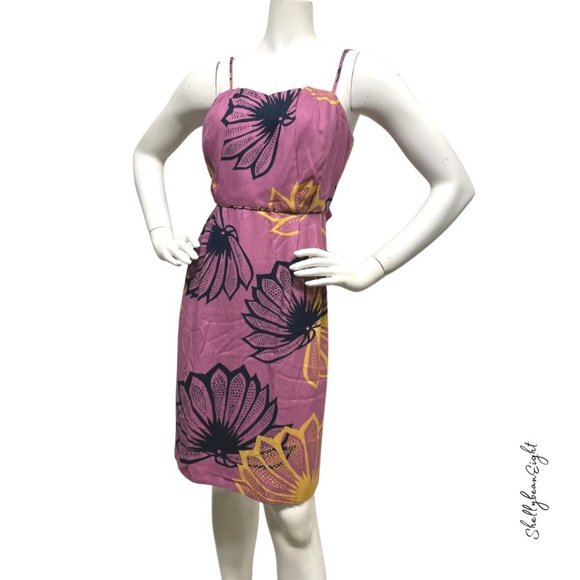 ANTHROPOLOGIE Agave Burst Pink Dress 10 8 NEW $188 - Picture 8 of 14